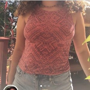 tribal pink tank